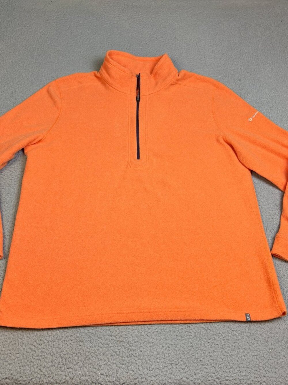 Stio Sweatshirt Mens Size 2XL Orange 1/4 Zip Soft Snap Cuffs Casual Zip Up